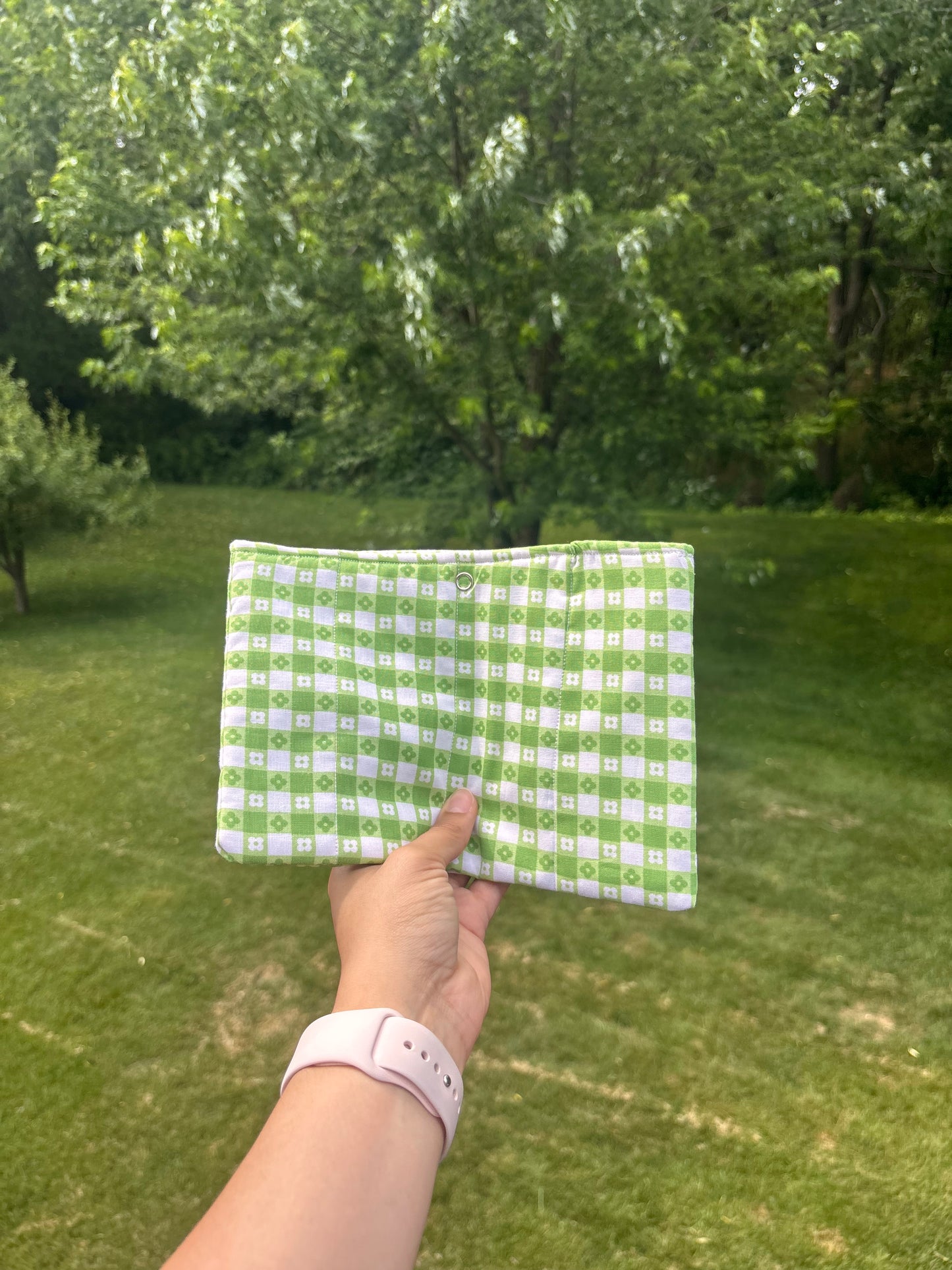 Green Gingham - EReader Sleeve