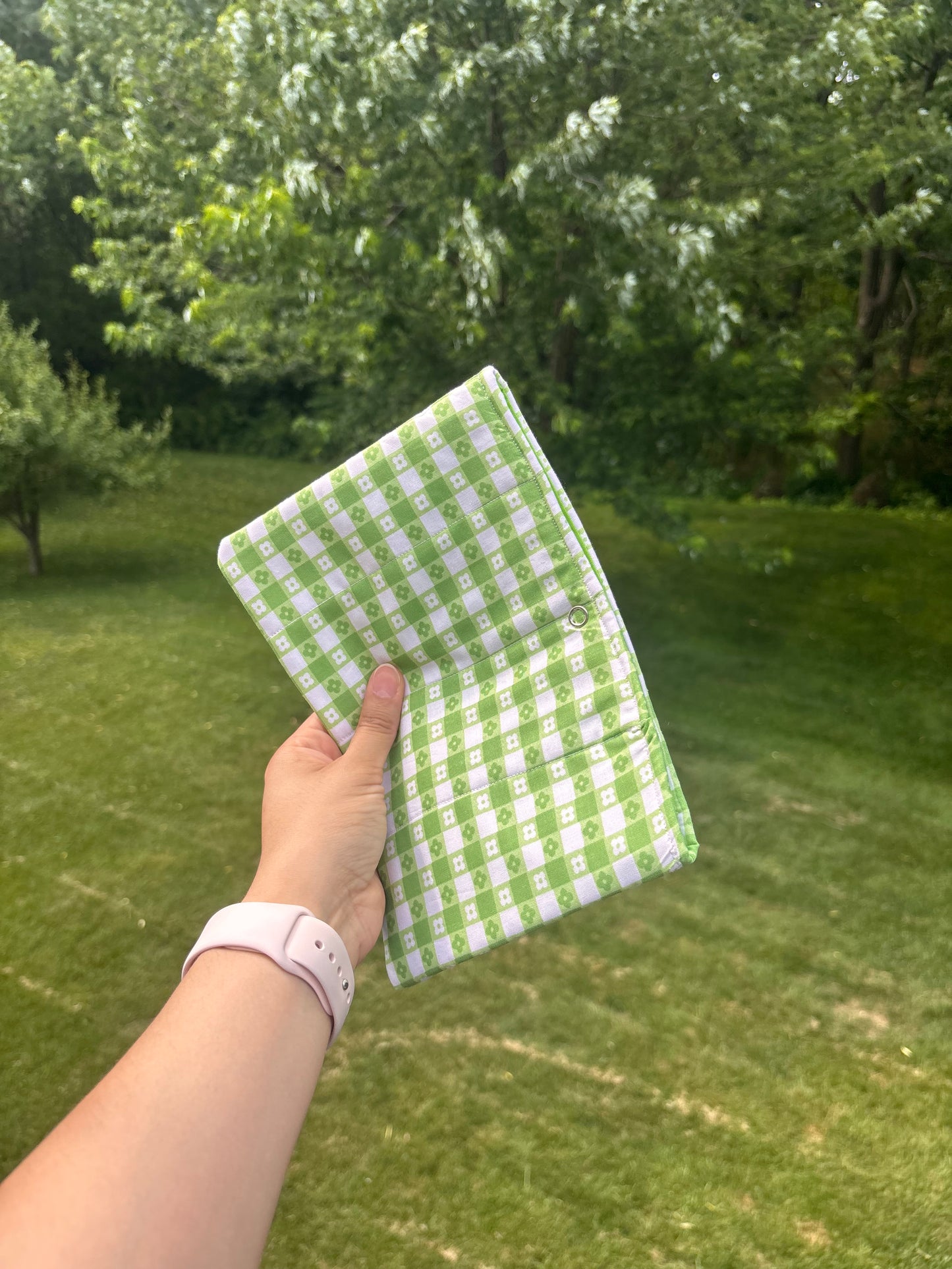 Green Gingham - EReader Sleeve